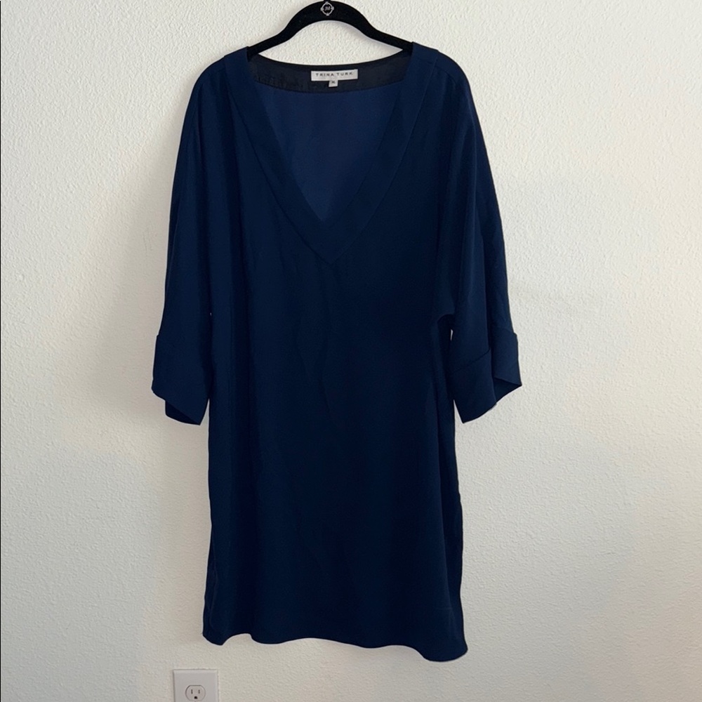 Trina Turk Navy Blue V-Neck kaftan!